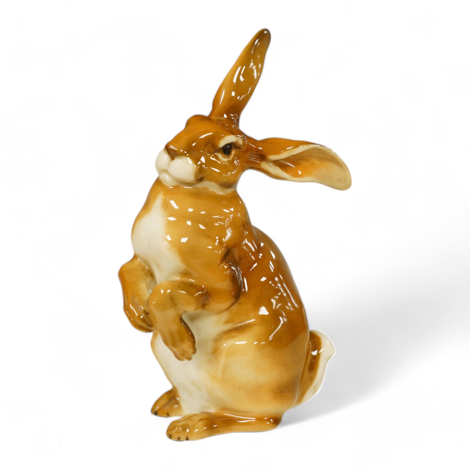 A Hutschenreuther No.14 Standing Hare, impressed mark Tooter, 14cm high. Condition - good